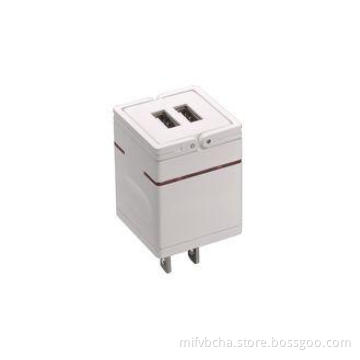 UL plug 100 - 240V 2.1 Amp 2100 Ma Wall Universal Usb Trave